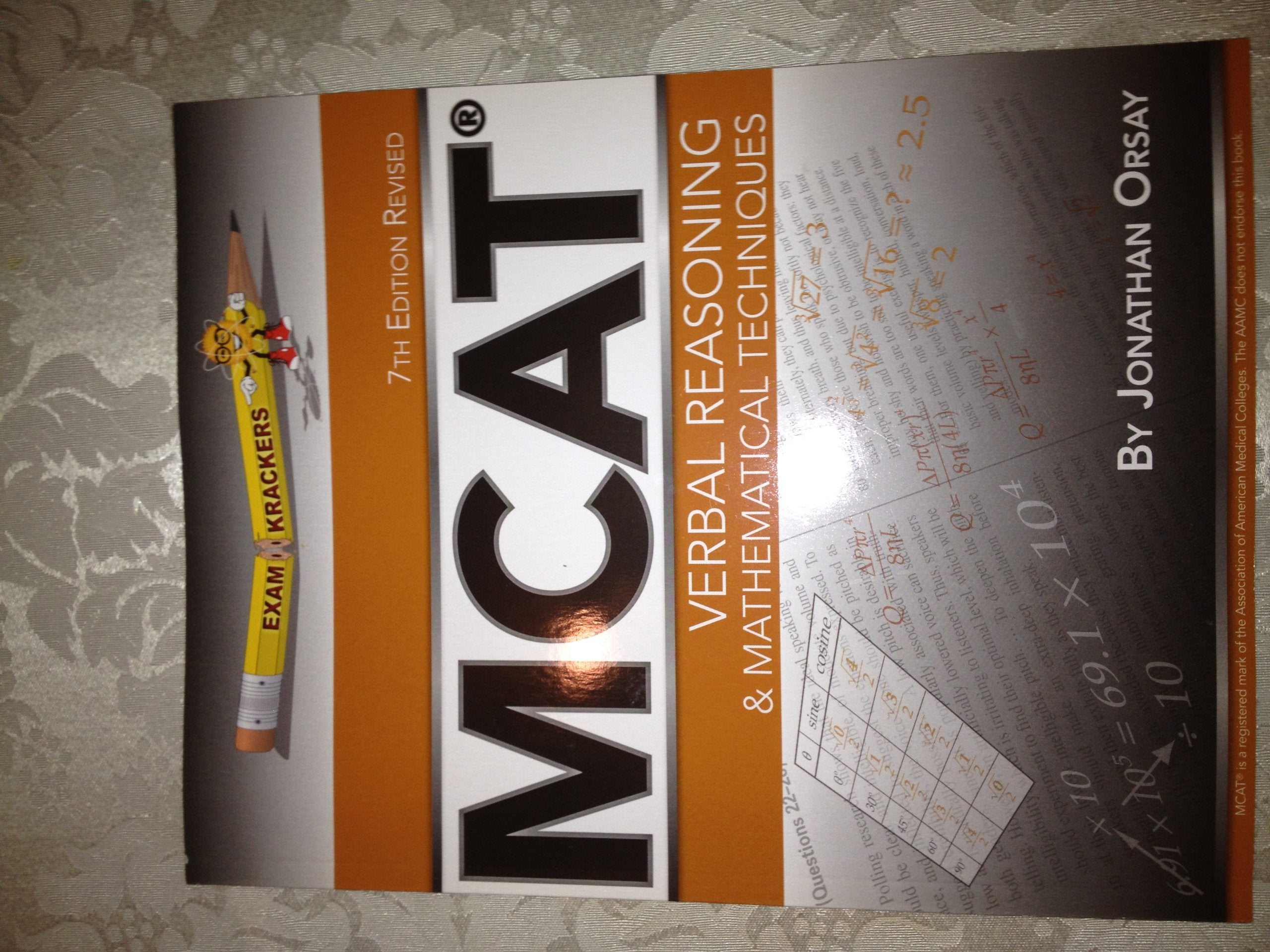 Examkrackers MCAT: Verbal Reasoning and Mathematical Techniques,Used