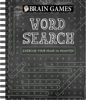 Brain Games  Word Search (Chalkboard #1): Exercise Your Mind in Minutes (Volume 1),Used