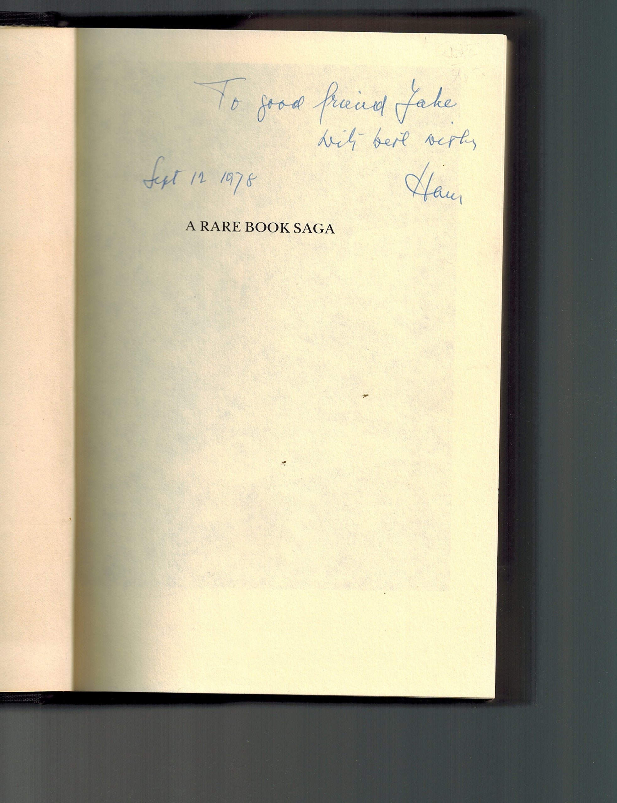A Rare Book Saga: The Autobiography of H. P. Kraus-Used
