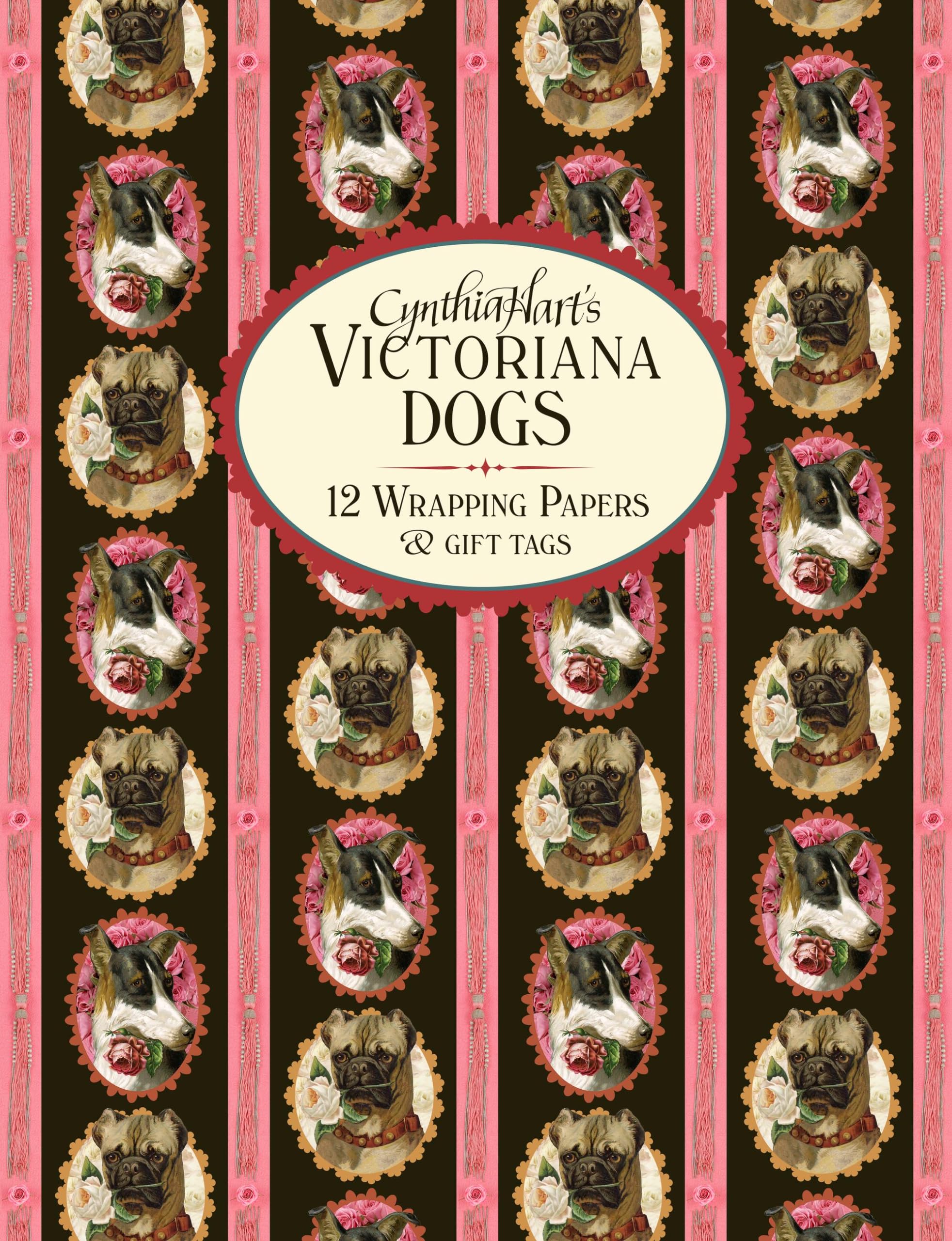 Cynthia Harts Victoriana Dogs: 12 Wrapping Papers and Gift Tags
