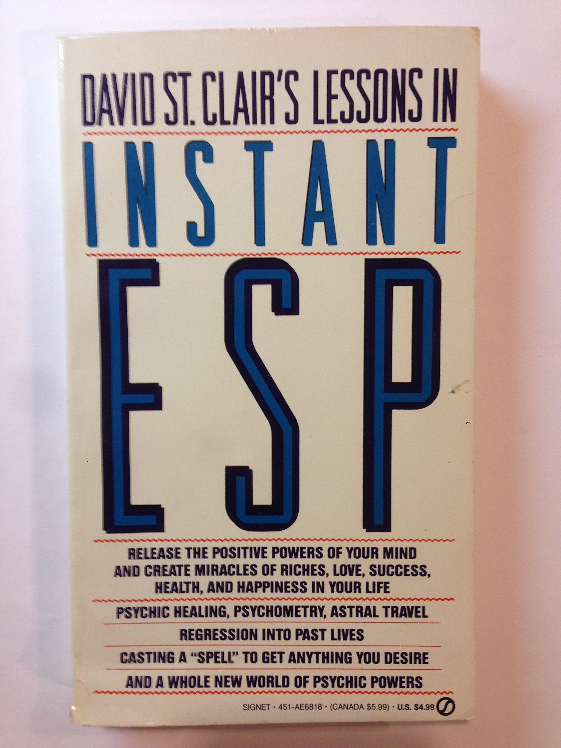 David St. Clair's Lessons in Instant ESP,Used