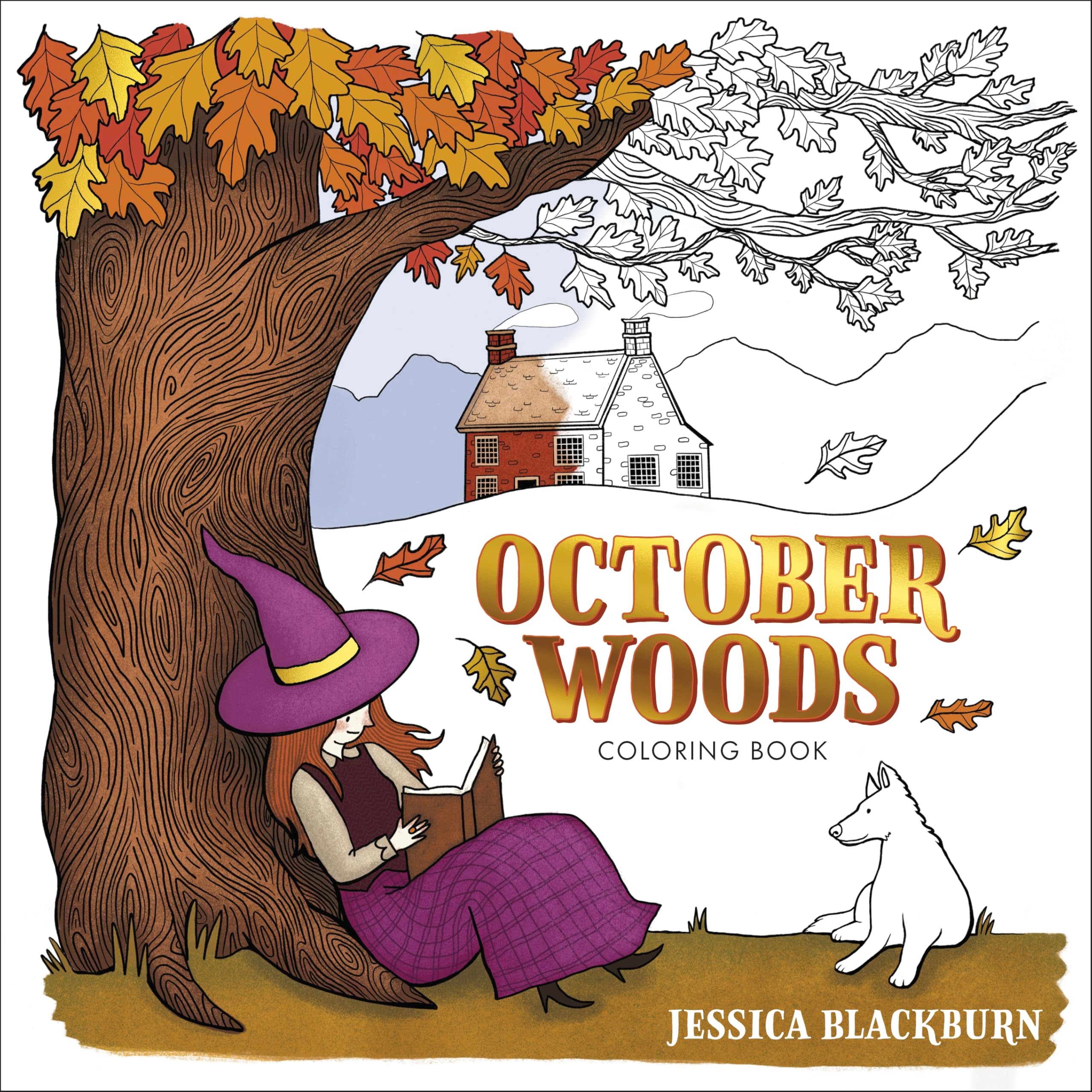 October Woods Coloring Book: A Coloring Book With Cozy Hygge Scenes Of A Relaxing Autumn