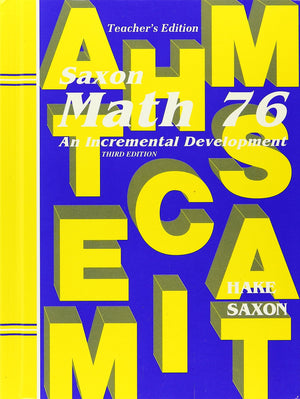 Math 76: An Incremental Development, Teacher's Edition,Used