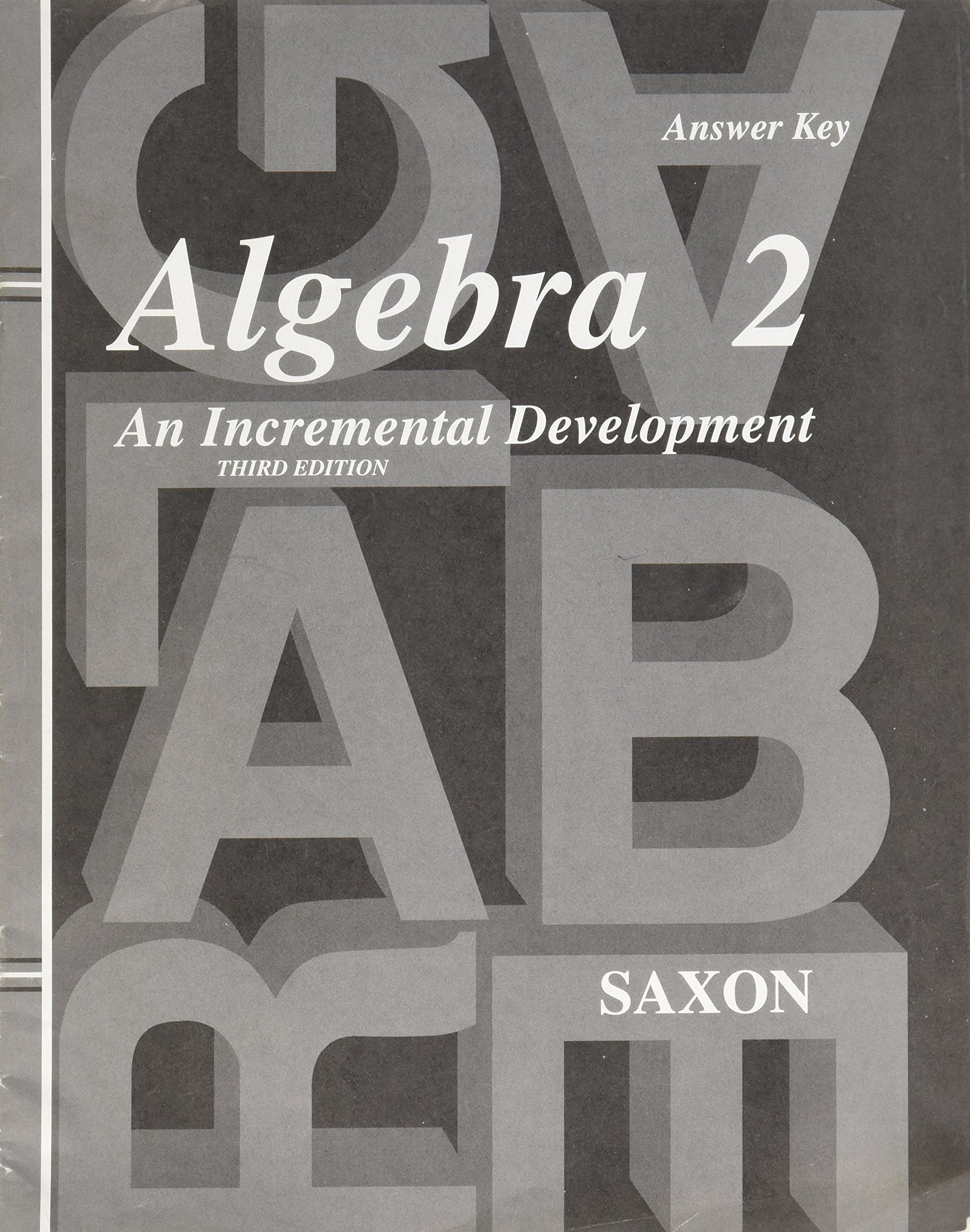 Answer Key For Saxon Algebra 2