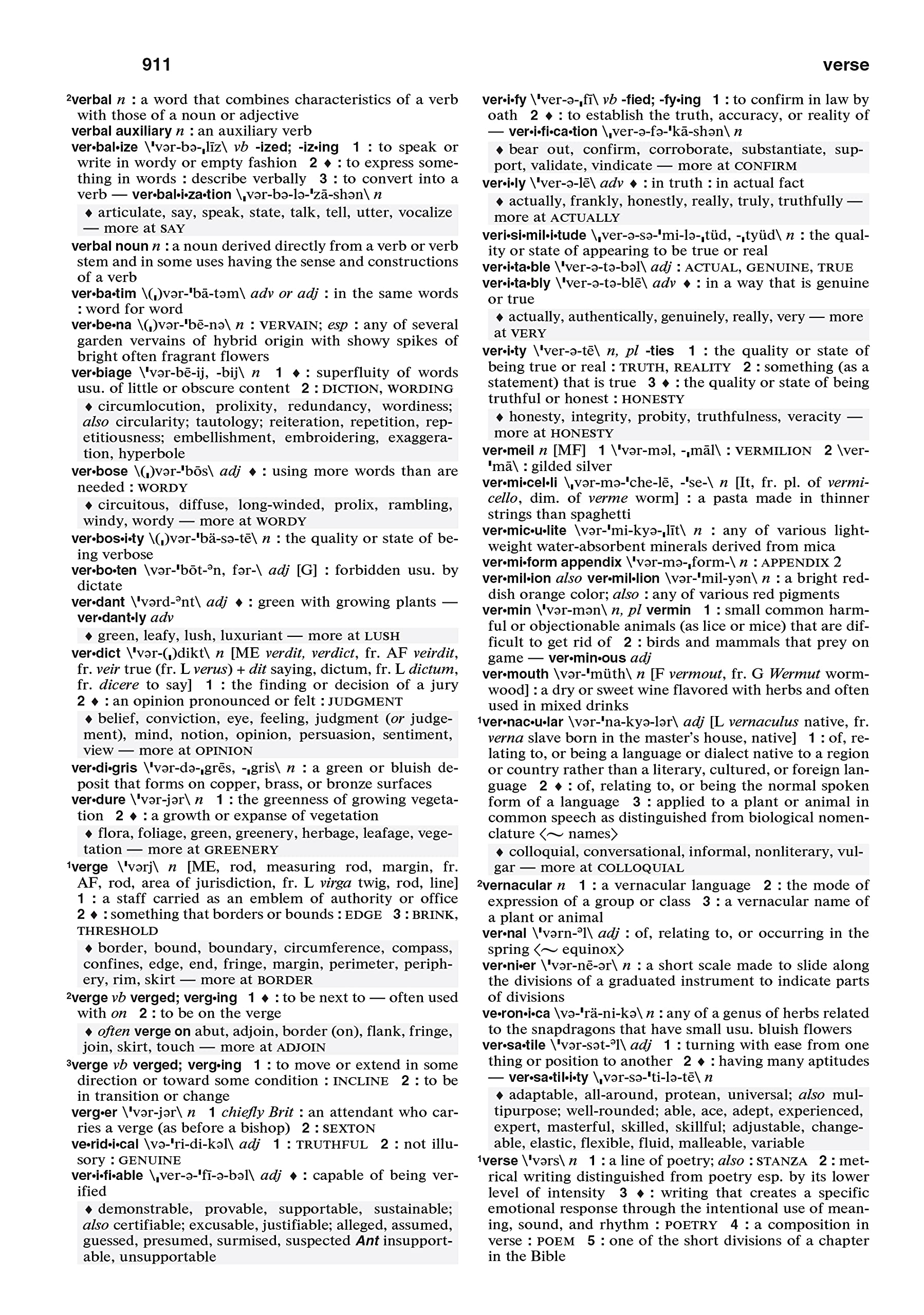 Merriam-Webster's Dictionary and Thesaurus, Trade Paperback, Newest Edition, White Cover