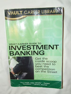 Vault Career Guide to Investment Banking (Vault Career Library),Used