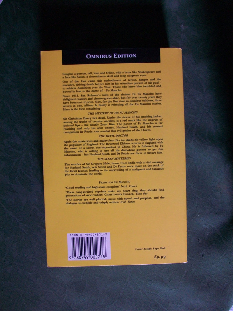 The FuManchu Omnibus: The Mystery of Dr FuManchu, the Devil Doctor, the SiFan Mysteries (1),Used