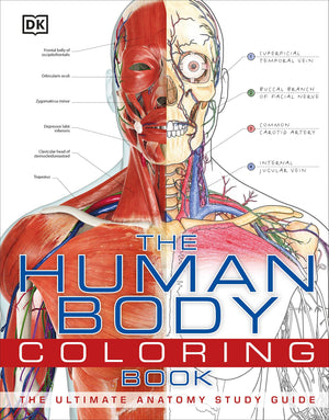 The Human Body Coloring Book: The Ultimate Anatomy Study Guide (Dk Human Body Guides),New