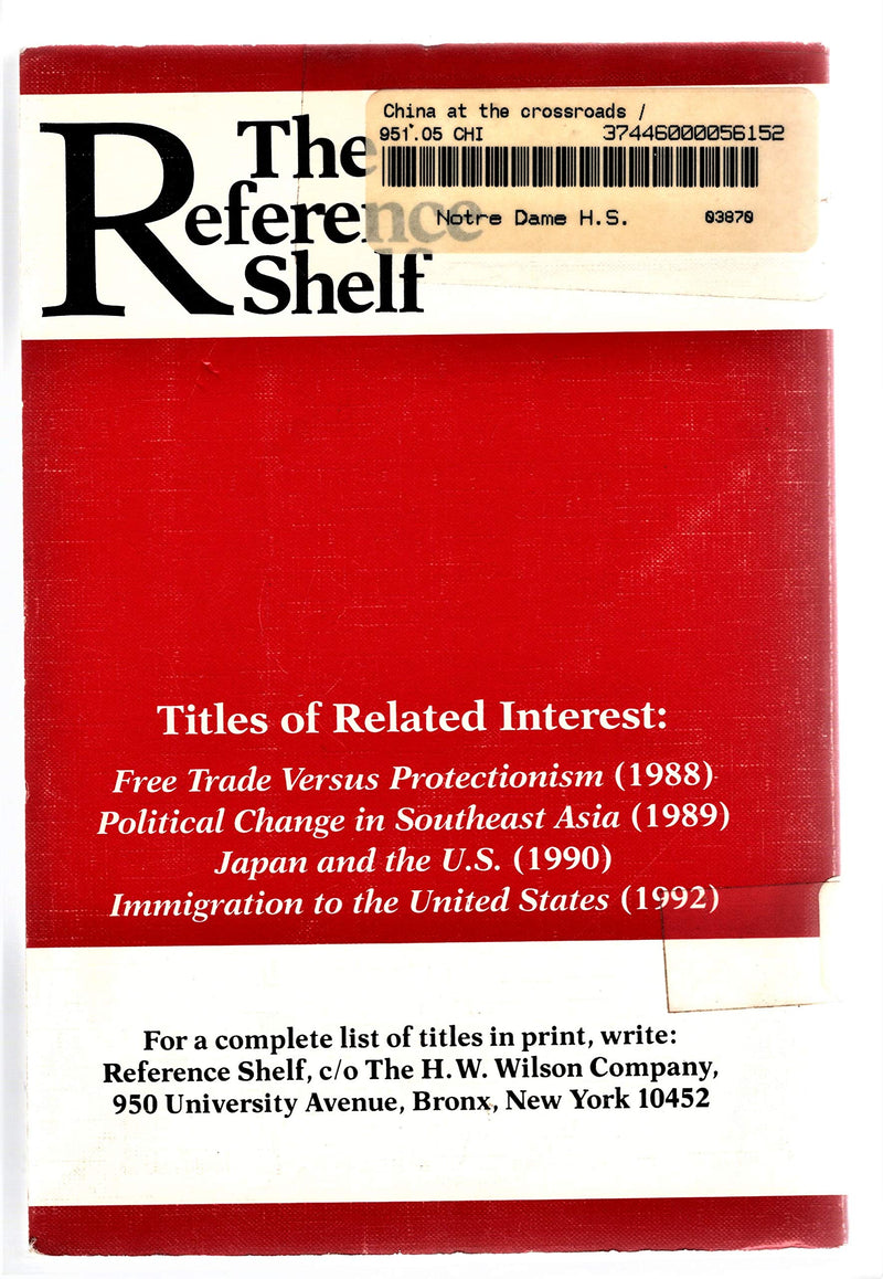China at the Crossroads (Reference Shelf, Vol 66, No 3),Used
