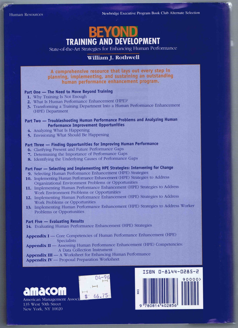 Beyond Training and Development: StateoftheArt Strategies for Enhancing Human Performance,Used