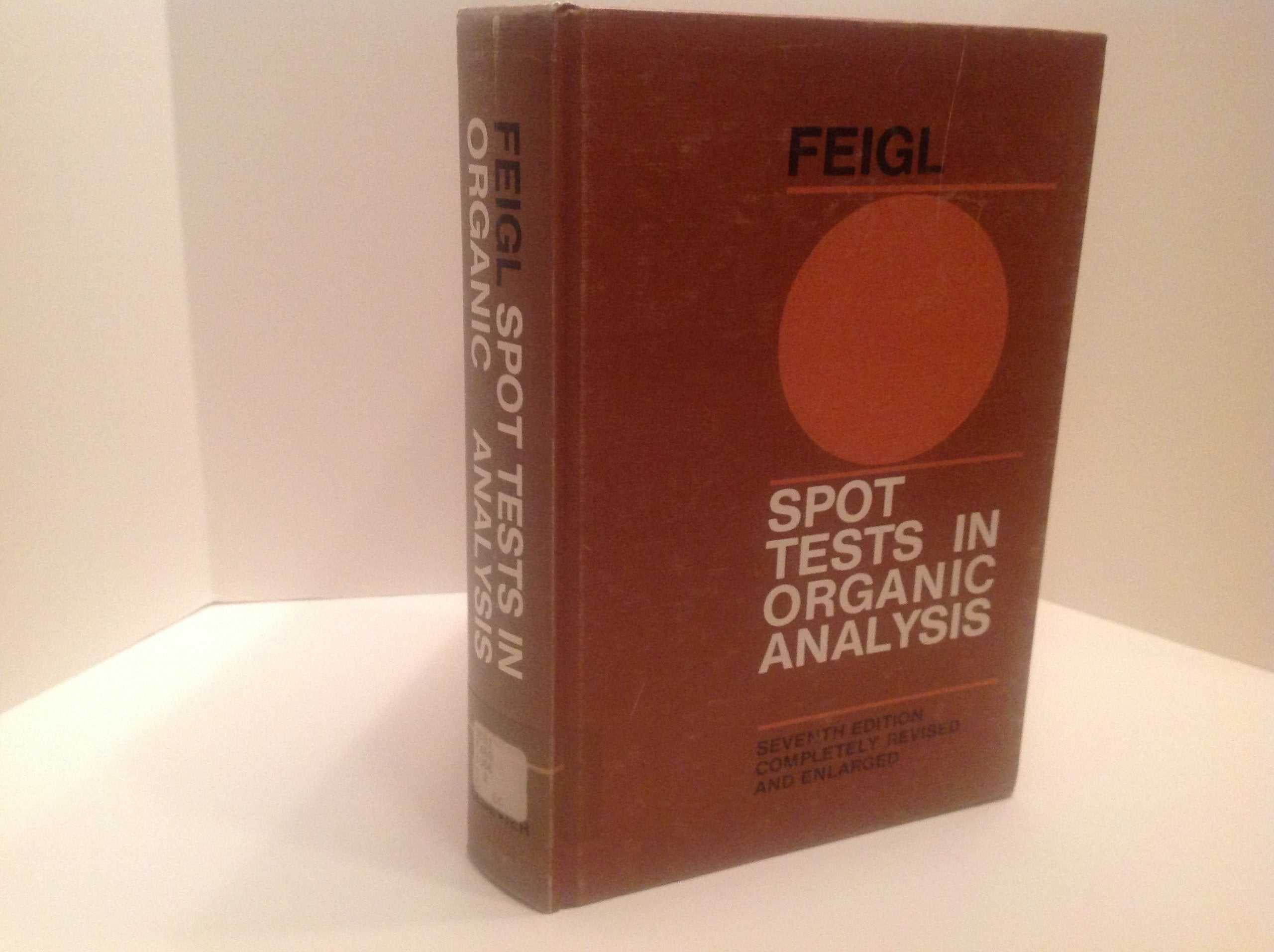 Spot Tests in Organic Analysis, 7th Edition,Used