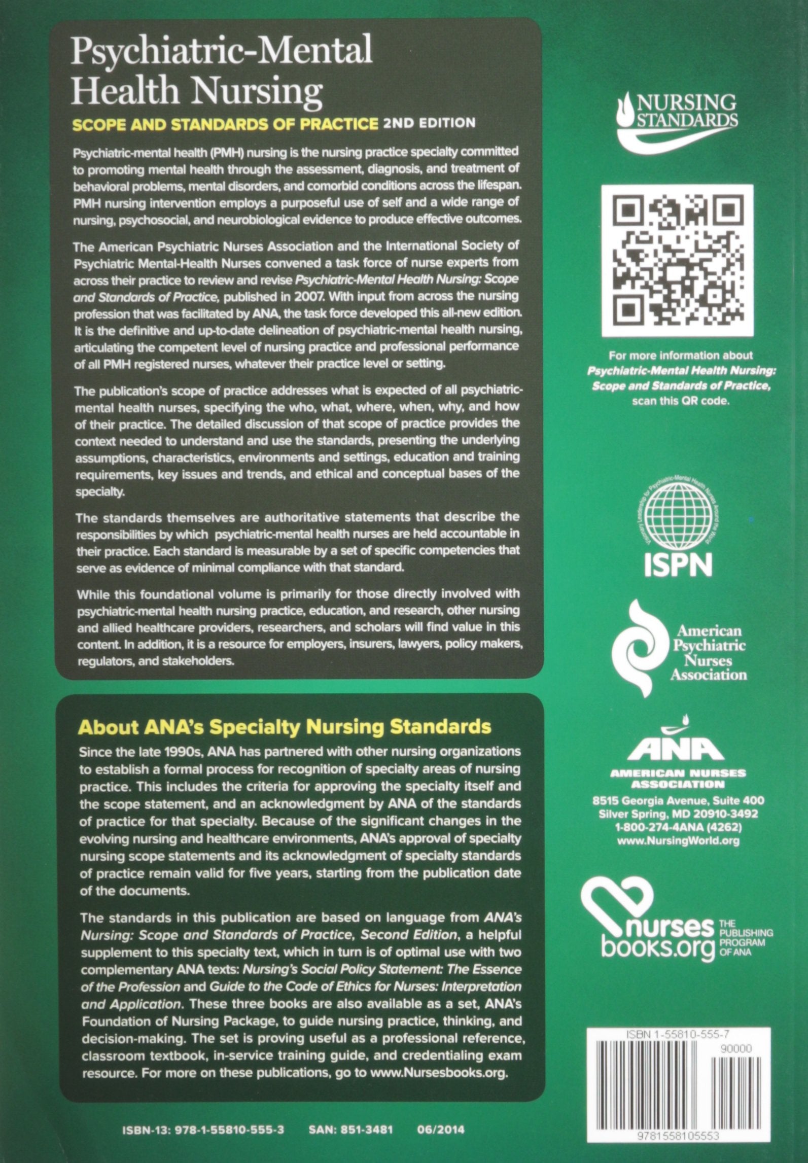 PsychiatricMental Health Nursing: Scope and Standards of Practice,New