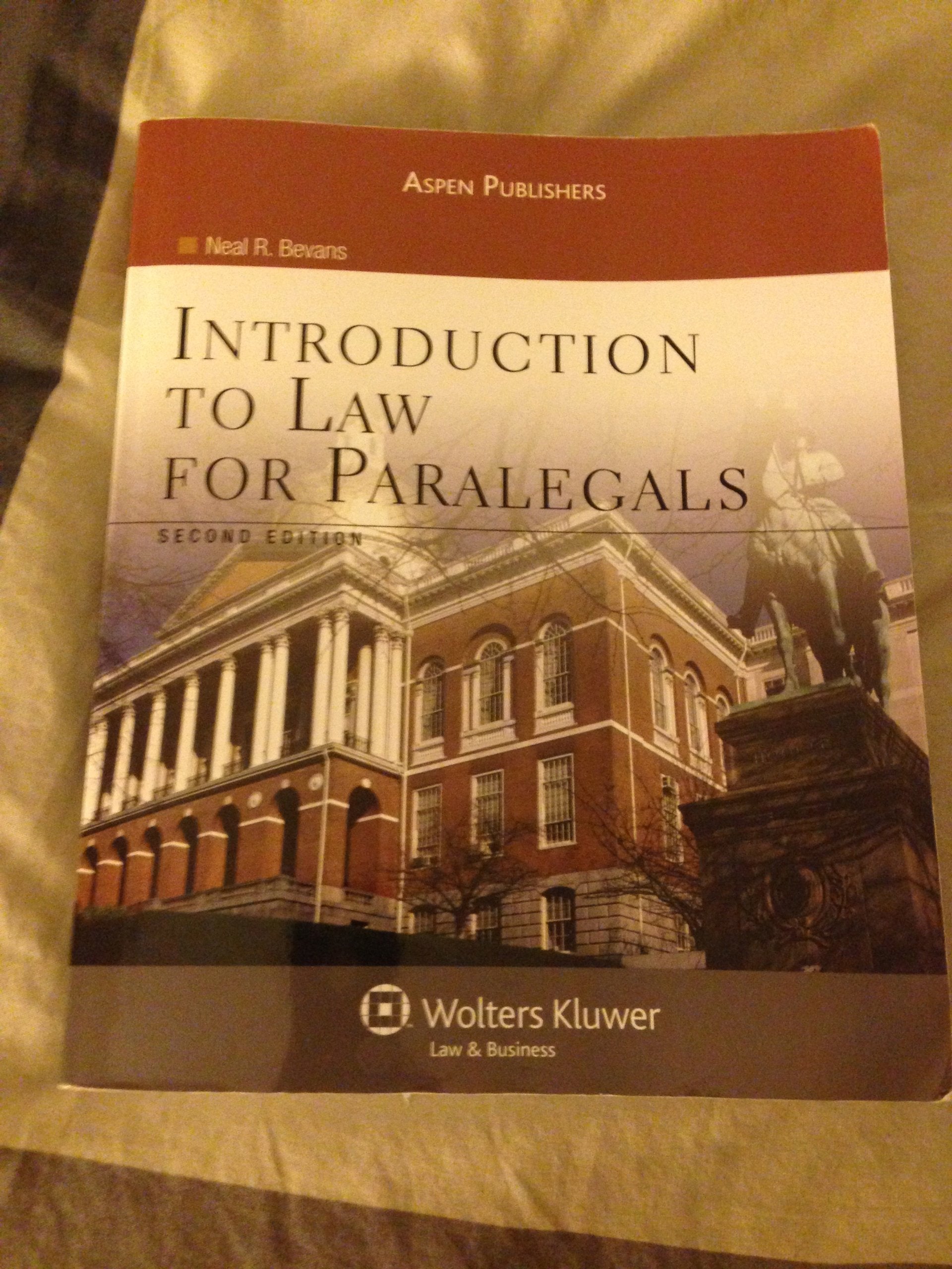 Introduction To Law for Paralegals Second Edition,New