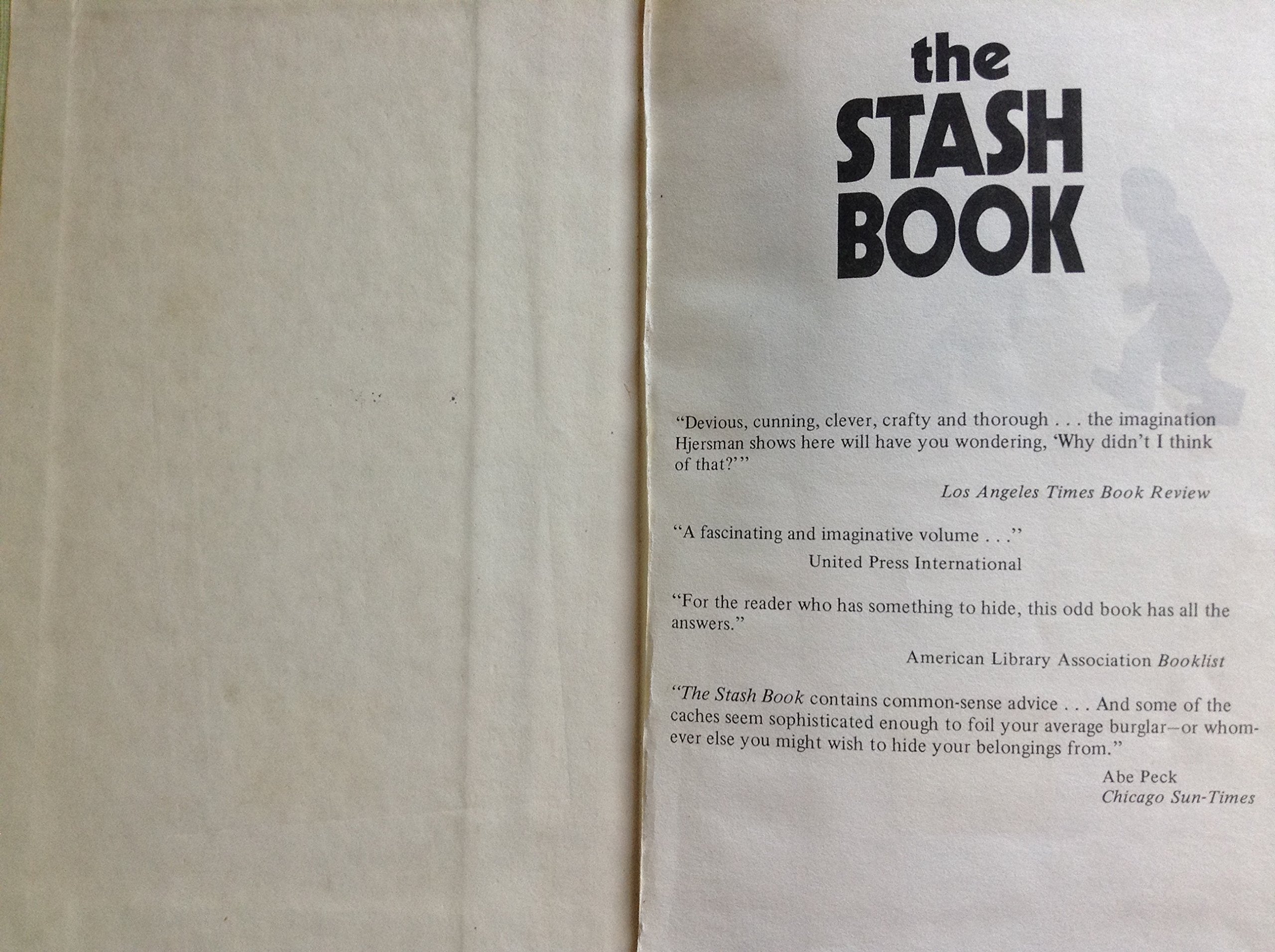 The Stash Book: How to Hide Your Valuables,Used