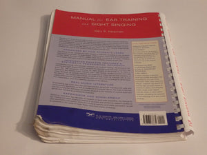Manual For Ear Training And Sight Singing,New