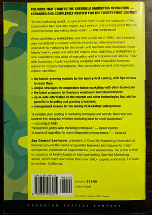 Guerrilla Marketing: Secrets For Making Big Profits From Your Small Business,Used