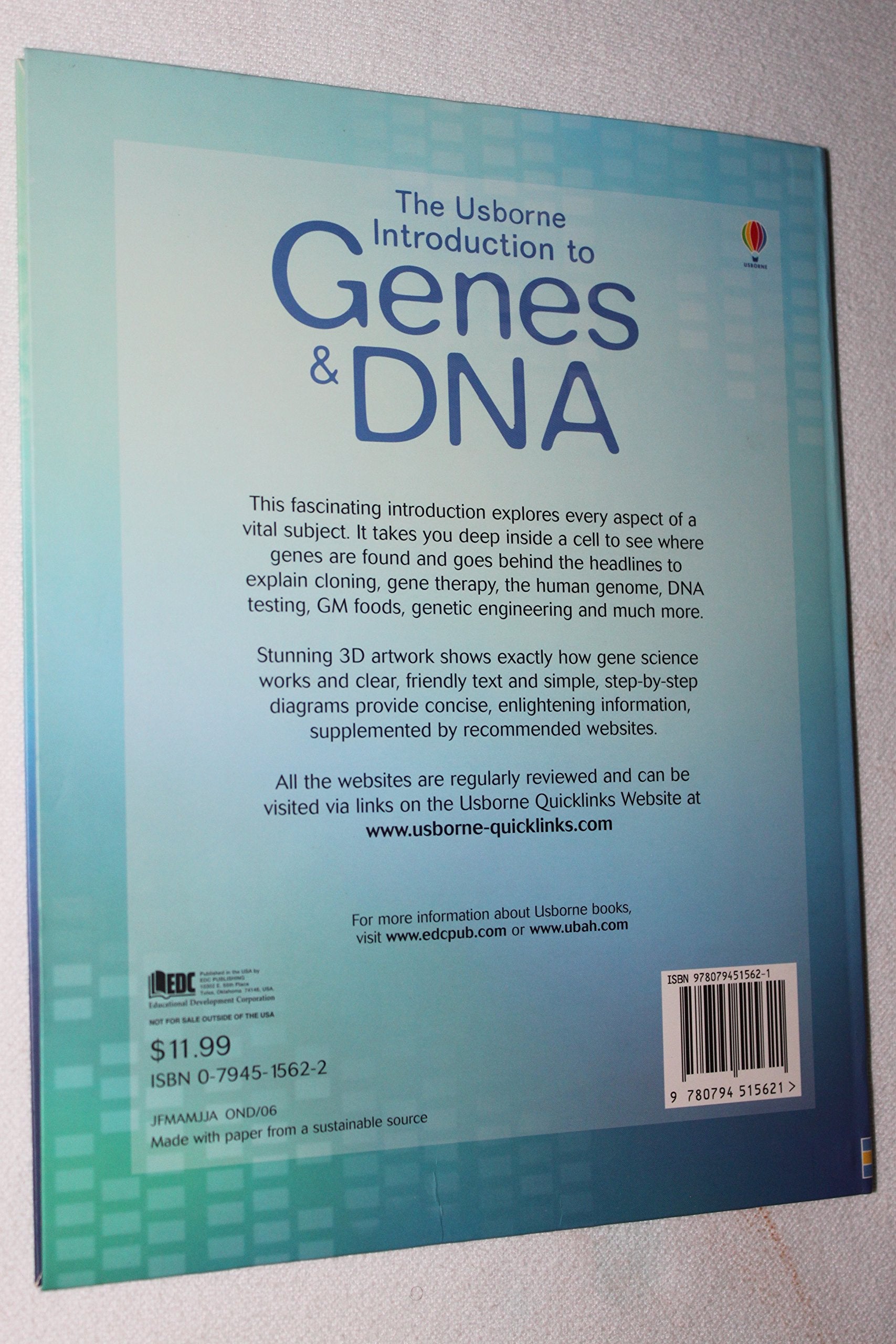 The Usborne Introduction To Genes & DNA: Internet Linked (Usborne Introductions),New