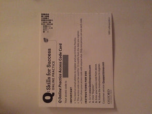 Q: Skills for Success 5 Listening & Speaking Student Book with Student Access Code Card,Used