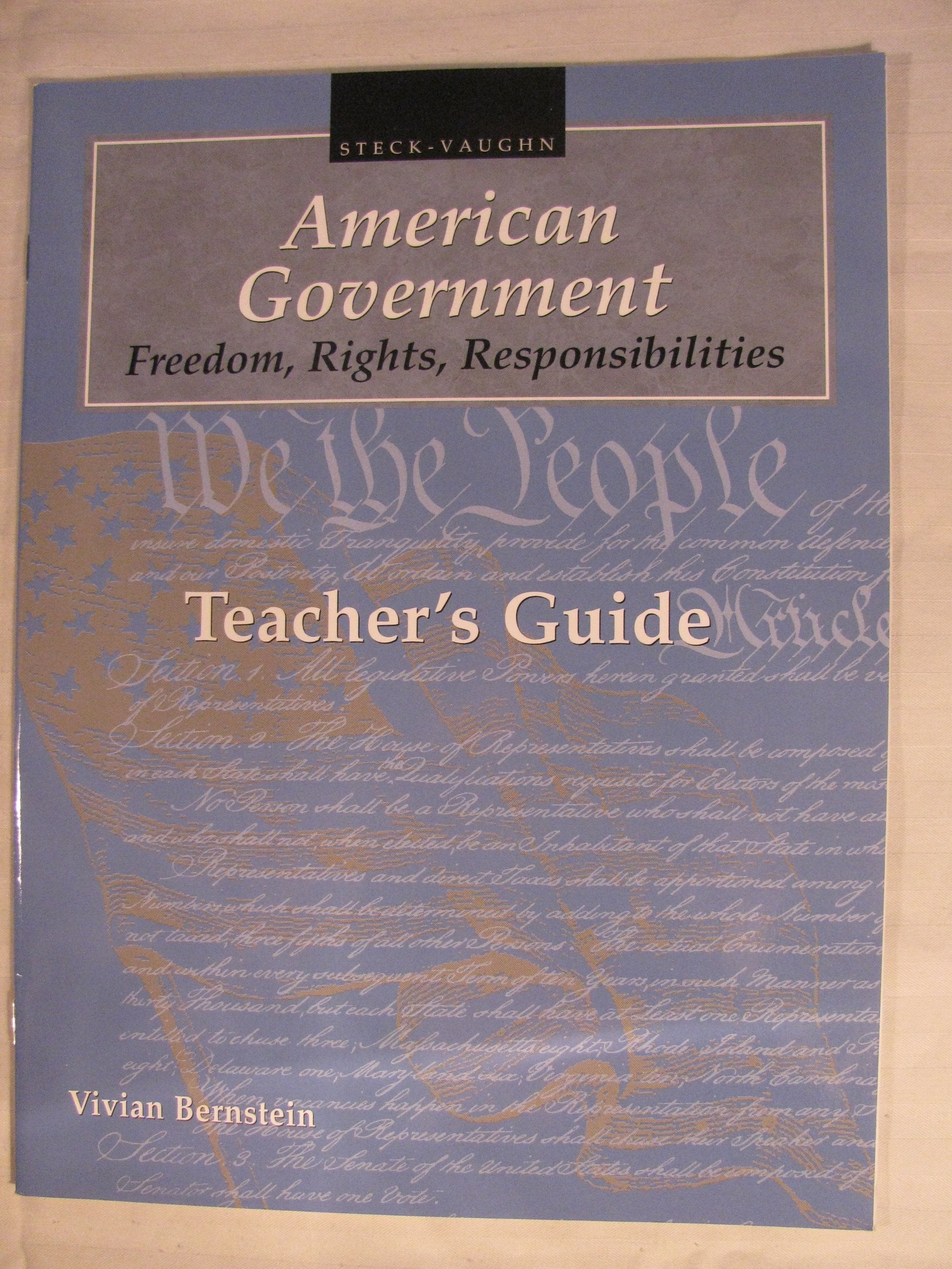 American Government: Freedom, Rights, Responsibilities, Teacher's Guide,Used