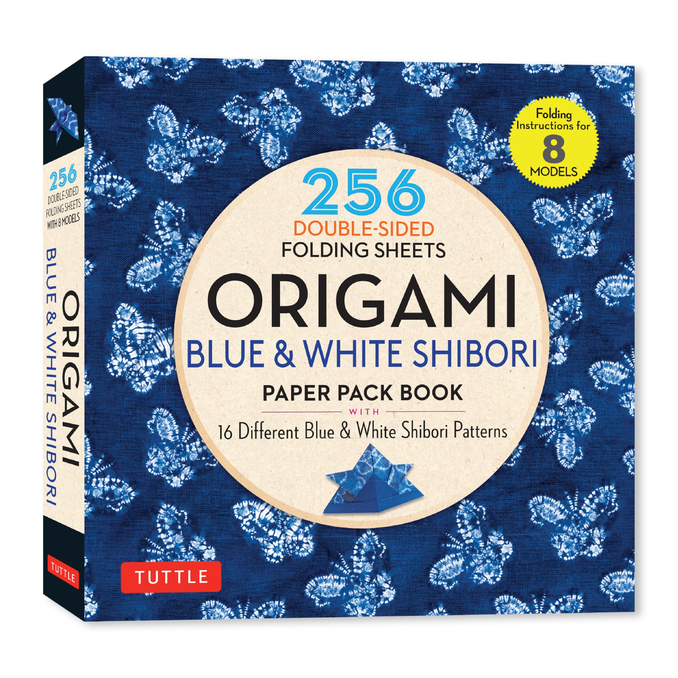 Origami Blue & White Shibori Paper Pack Book: 256 DoubleSided Folding Sheets (Includes Instructions For 8 Models)