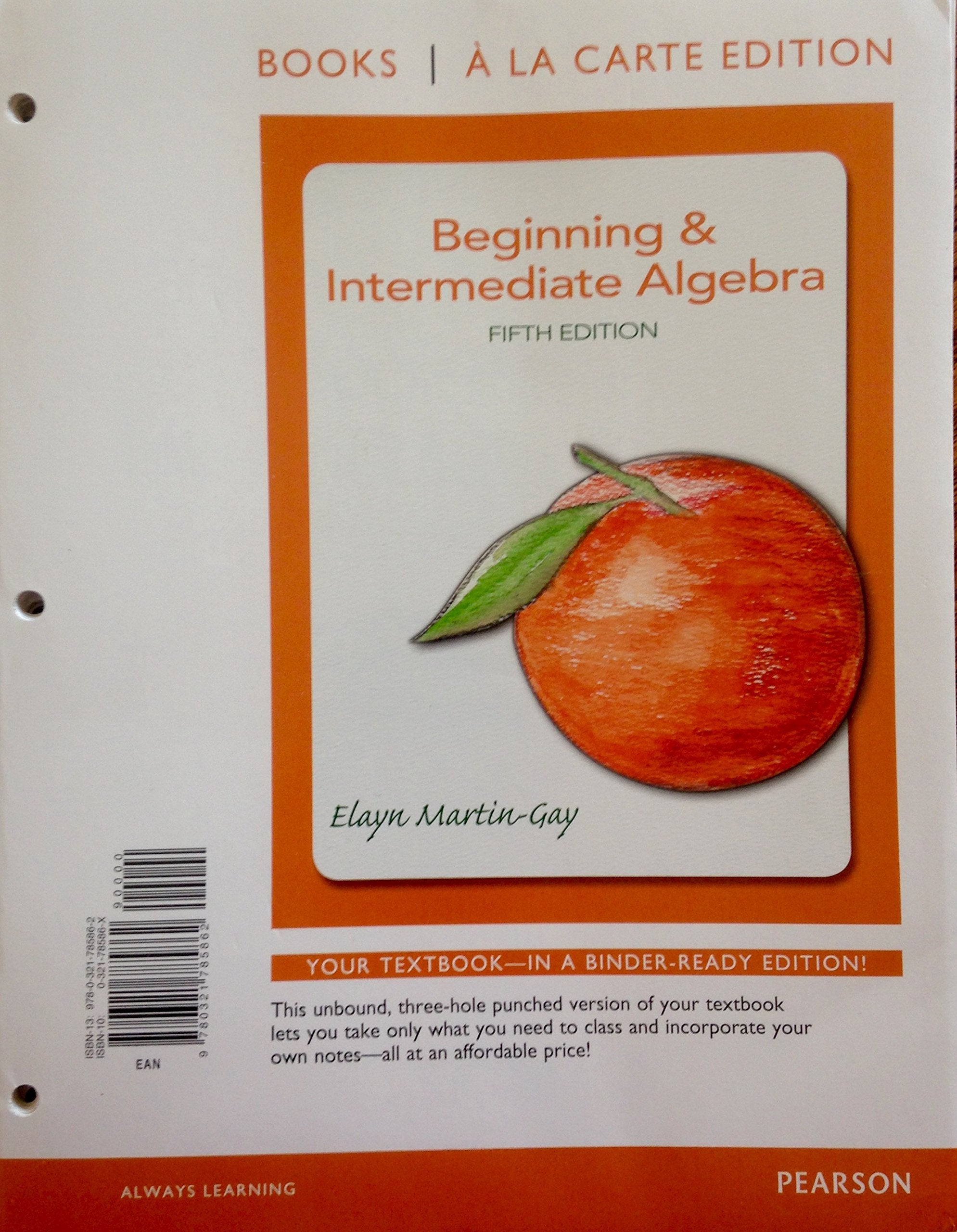 Beginning & Intermediate Algebra, Books a la Carte Edition (5th Edition),Used