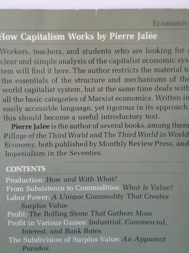 How Capitalism Works: An Introductory Marxist Analysis,Used