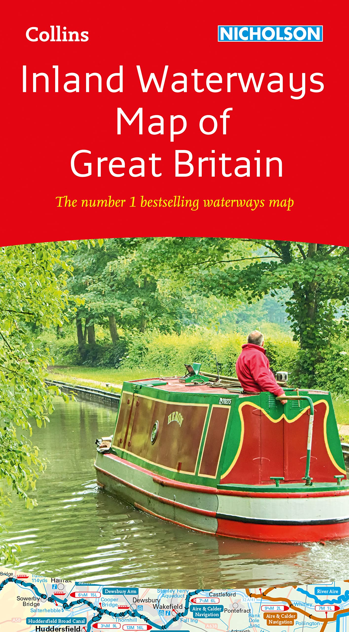 Collins Nicholson Inland Waterways Map of Great Britain (Collins Nicholson Waterways Guides),Used