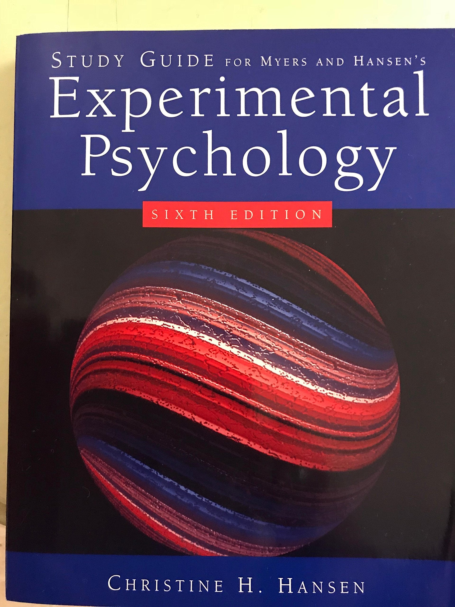 Study Guide for Experimental Psychology 6th ed,Used