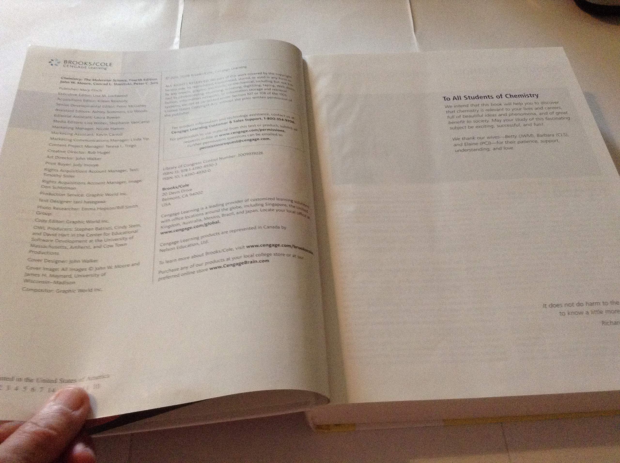 Chemistry: The Molecular Science,New