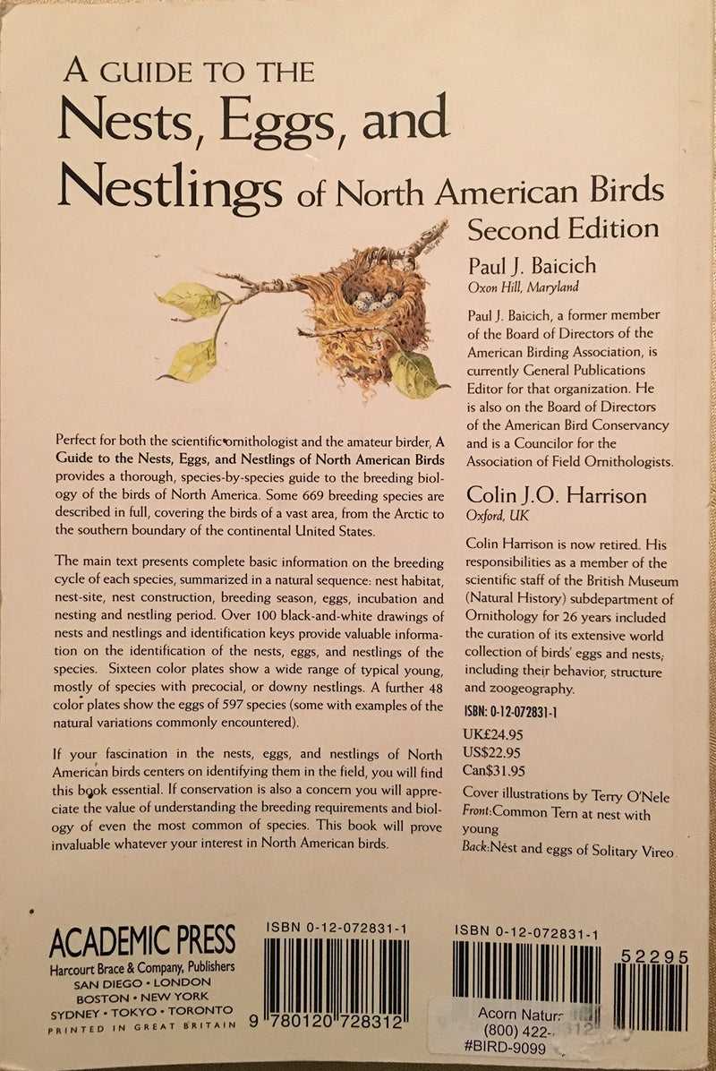 Nests, Eggs, and Nestlings of North American Birds: Second Edition (Princeton Field Guides, 6),New
