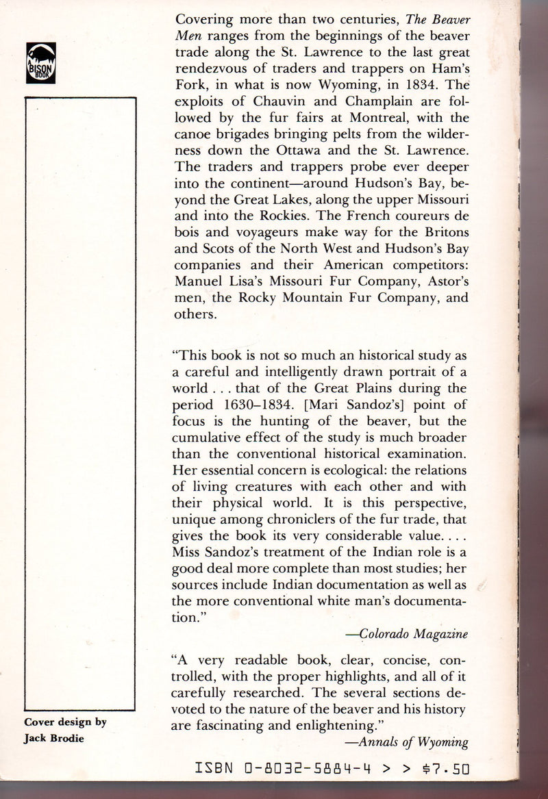 The Beaver Men: Spearheads of Empire,Used