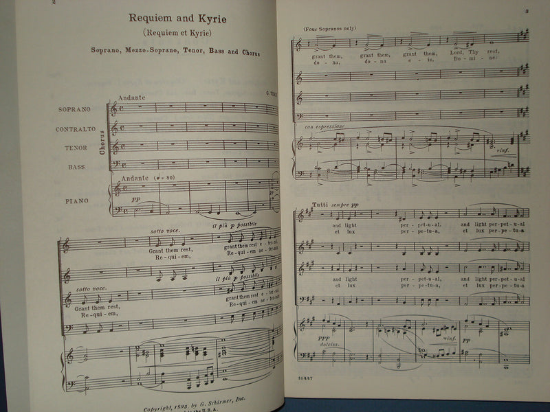 Requiem to the Memory of Alessandro Manzonifor Four Solo Voices and Chorus,Used