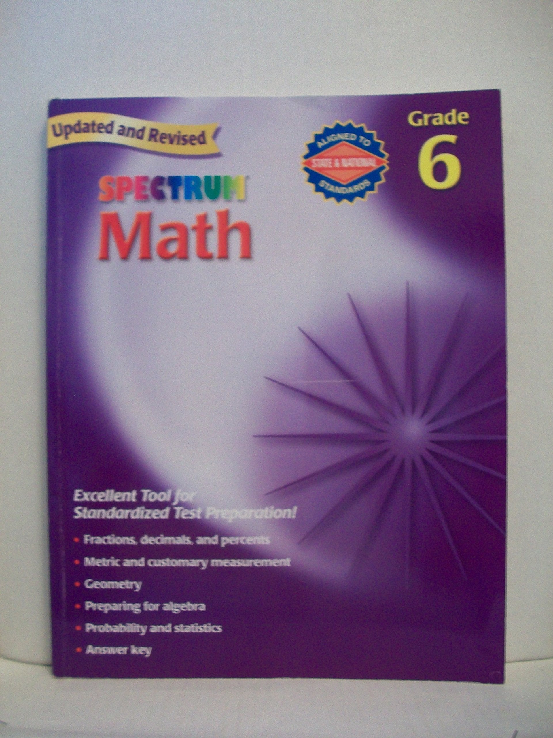 Spectrum Math, Grade 6,New