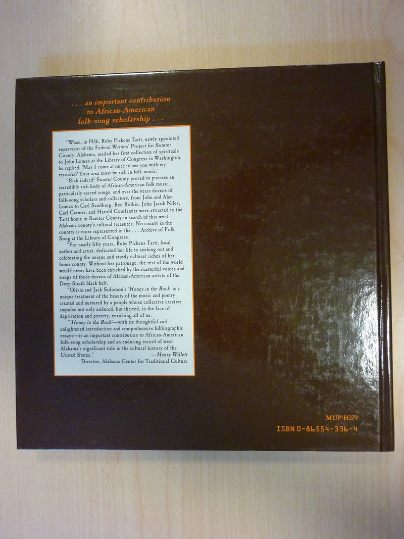 Honey in the Rock: The Ruby Pickens Tartt Collection of Religious Folk Songs from Sumter County, Alabama,Used