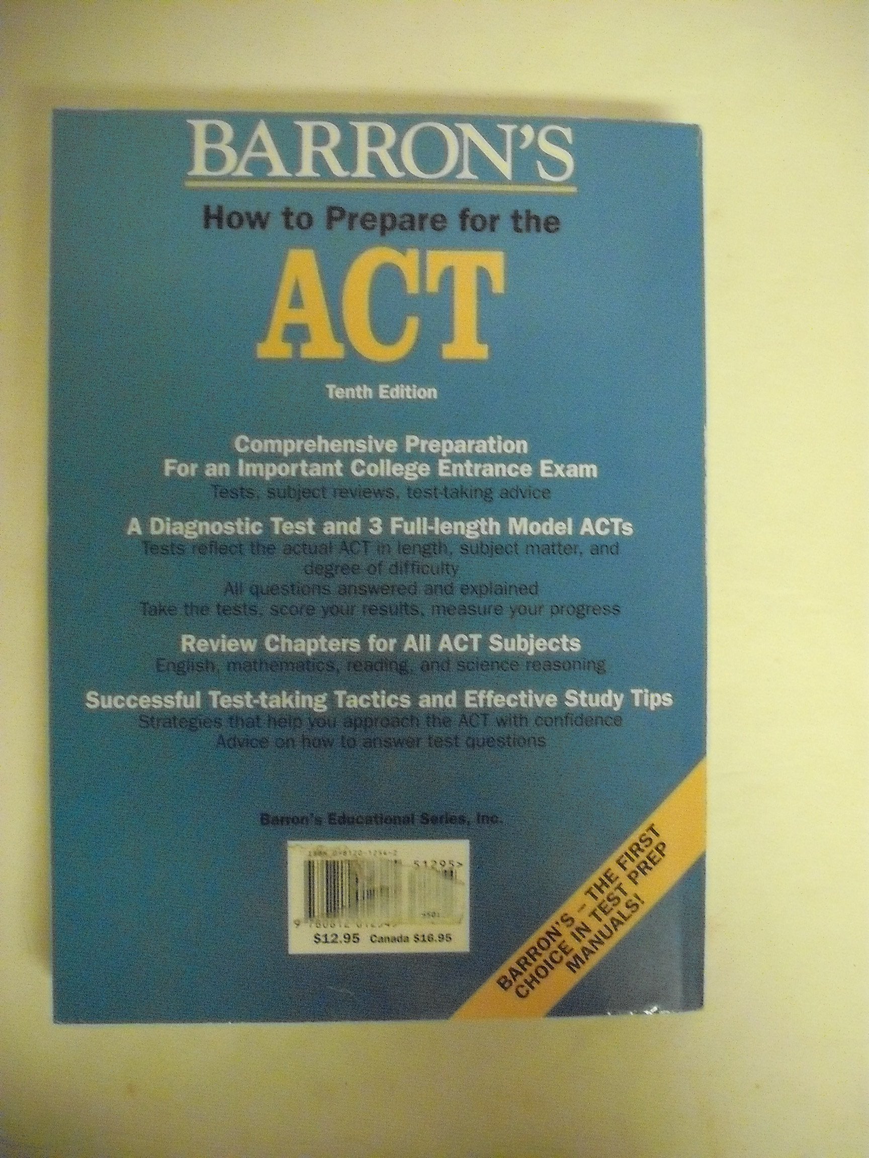 How to Prepare for the Act: American College Testing Assessment Program (Barron's ACT),Used