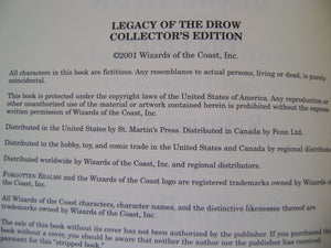 Legacy of the Drow Collector's Edition (A Forgotten Realms(r) Omnibus),Used