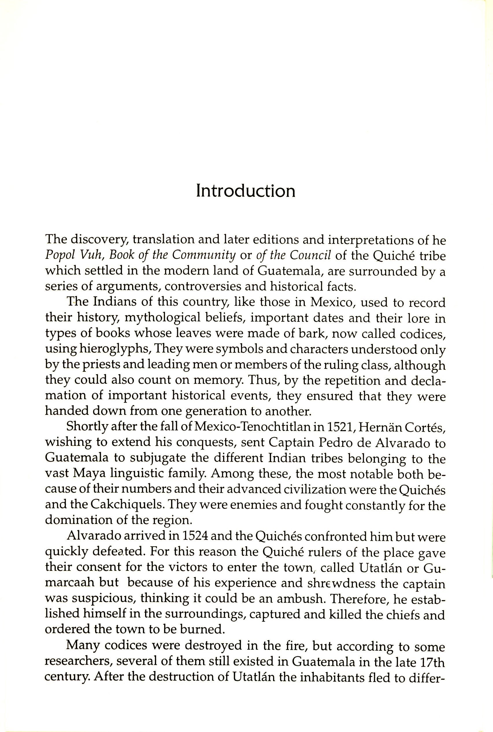 Popol Vuh: The Sacred Book of the Ancient Mayas Quiche,Used