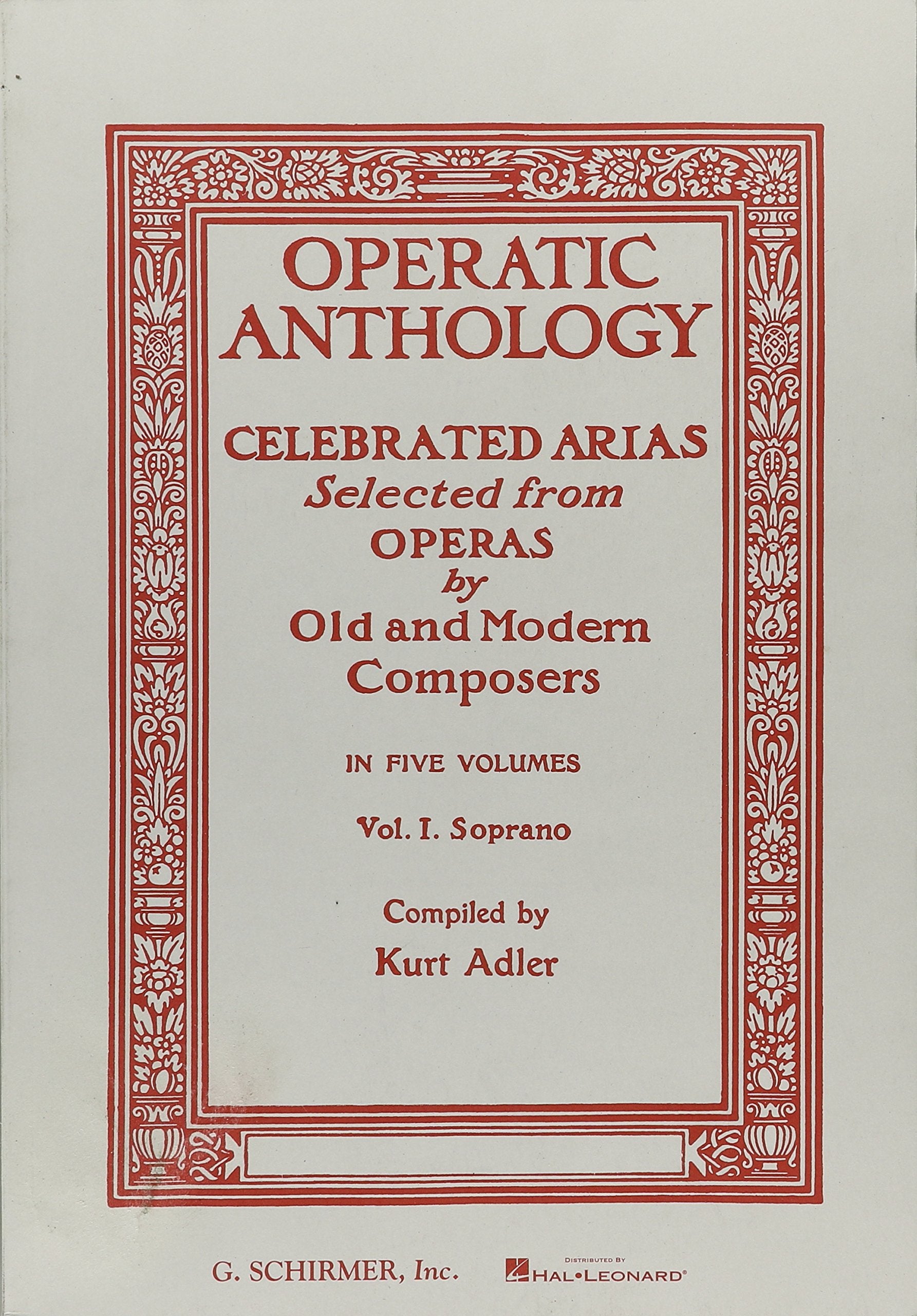 Operatic Anthology  Volume 1: Soprano and Piano,Used
