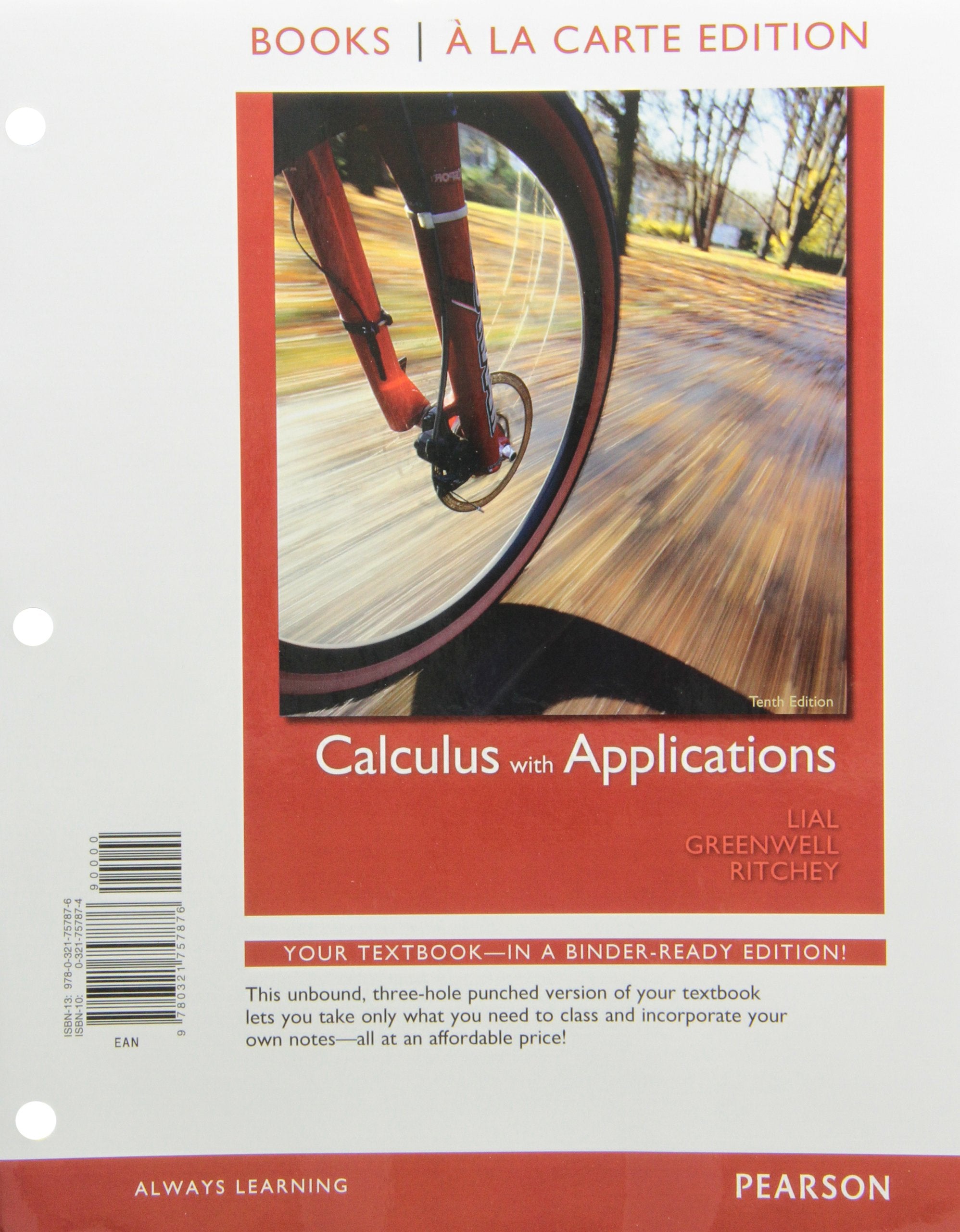 Books A La Carte Edition For Calculus With Applications (10Th Edition)