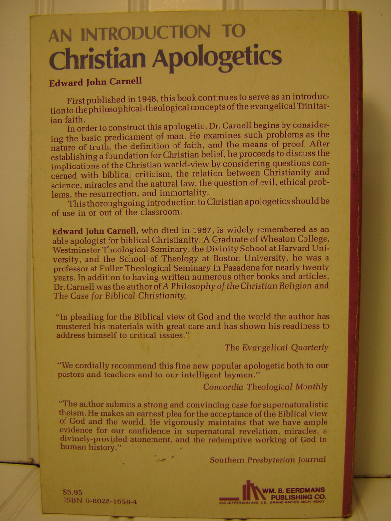 Introduction to Christian Apologetics,Used