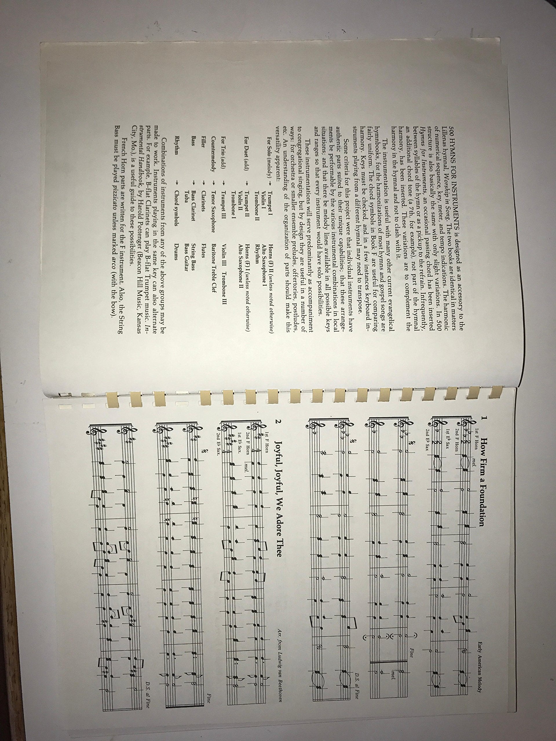 500 Hymns for Instruments: Book A  Bb Clarinet, Tenor Saxophone, Baritone T.C.,Used