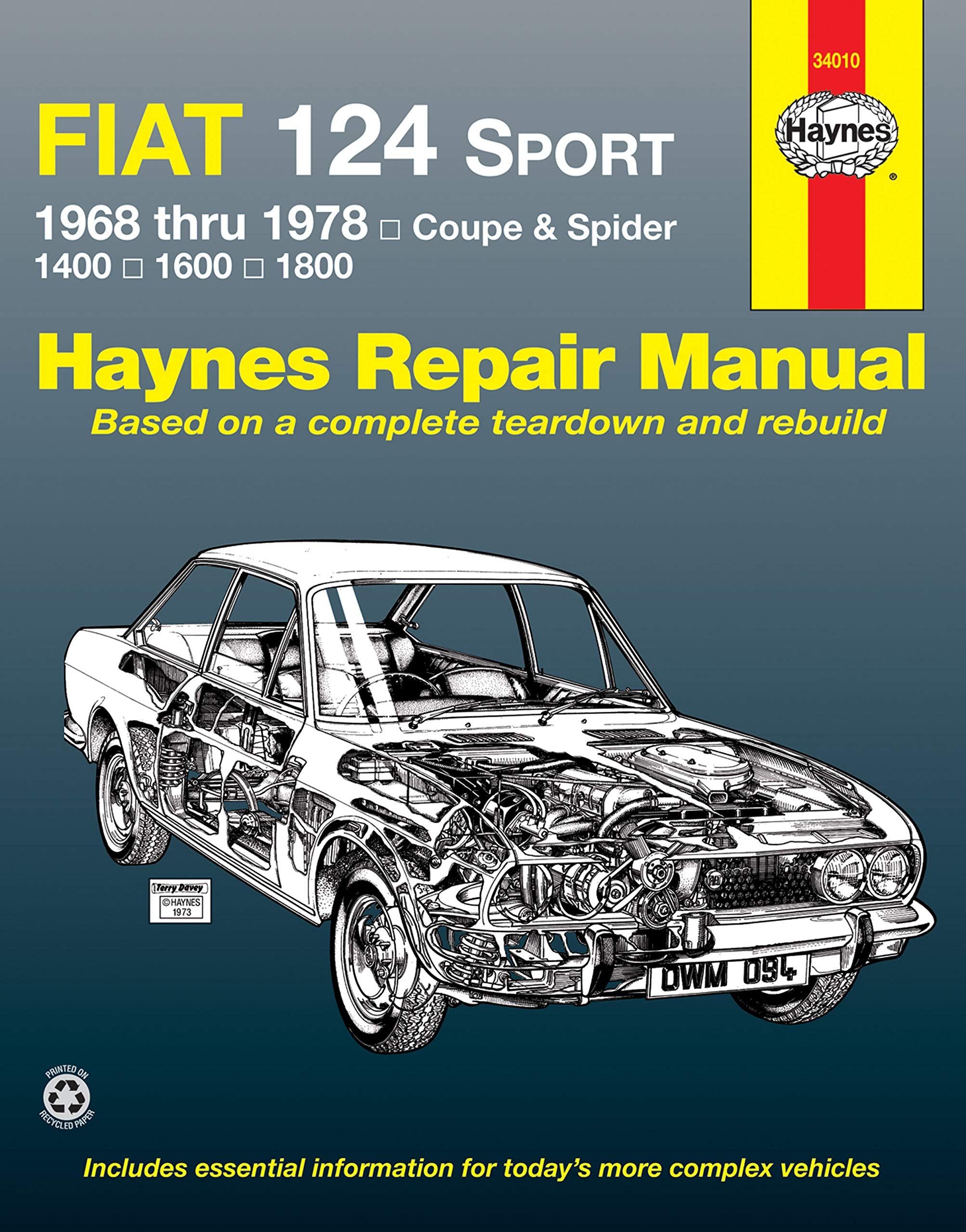 Fiat 124 Sport Coupe & Spider (6878) Haynes Repair Manual (Haynes Repair Manuals),Used