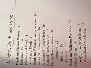 Patterns of Transcendence: Religion, Death, and Dying,Used