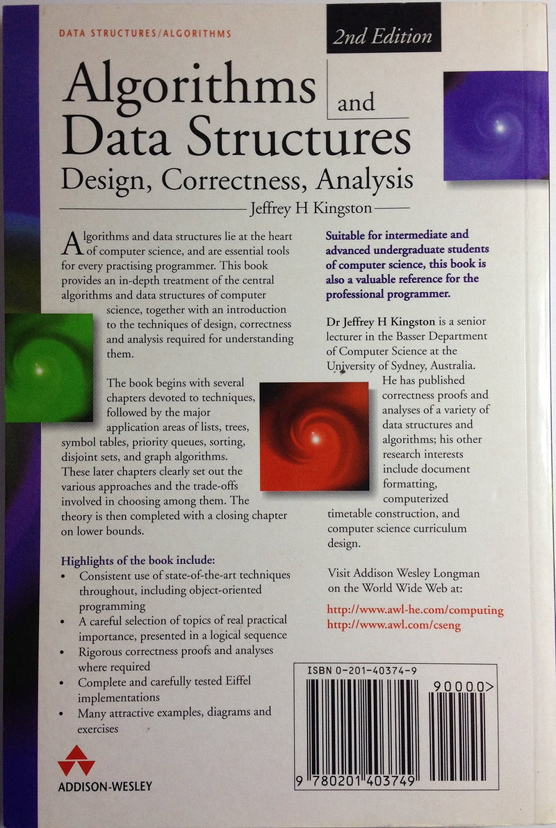 Algorithms And Data Structures: Design, Correctness, Analysis (2Nd Edition),Used