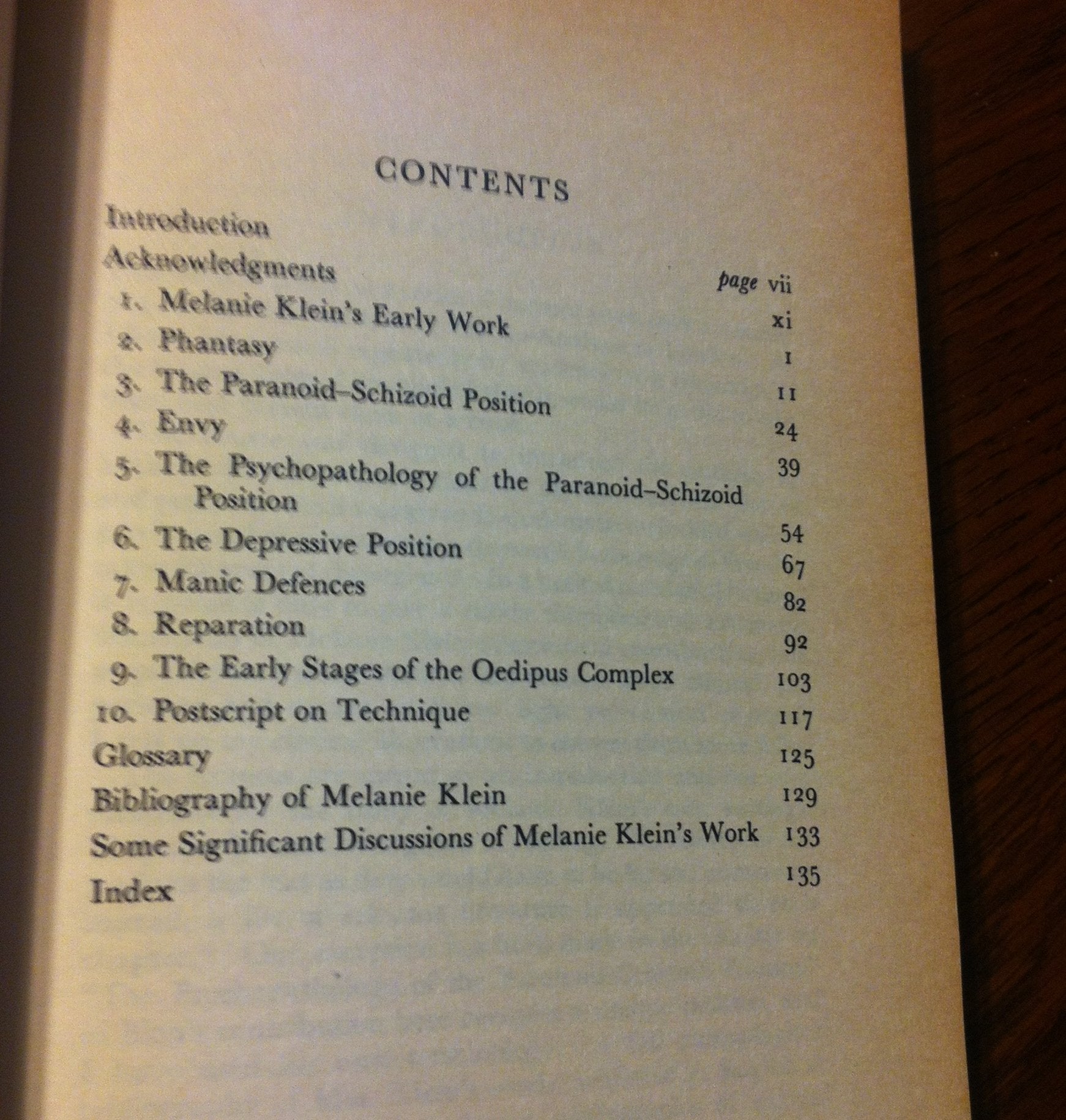 Introduction To The Work Of Melanie Klein,Used