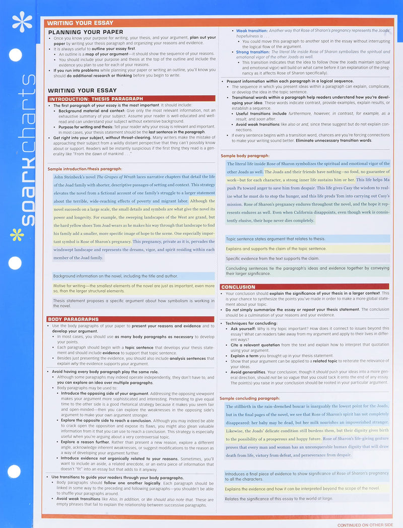 English Composition and Rhetoric SparkCharts (Volume 12),Used