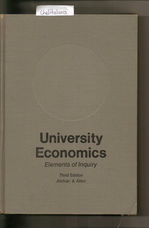 University economics;: Elements of inquiry,Used