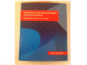 Statistics for management and economics (The Duxbury series in statistics and decision sciences),Used