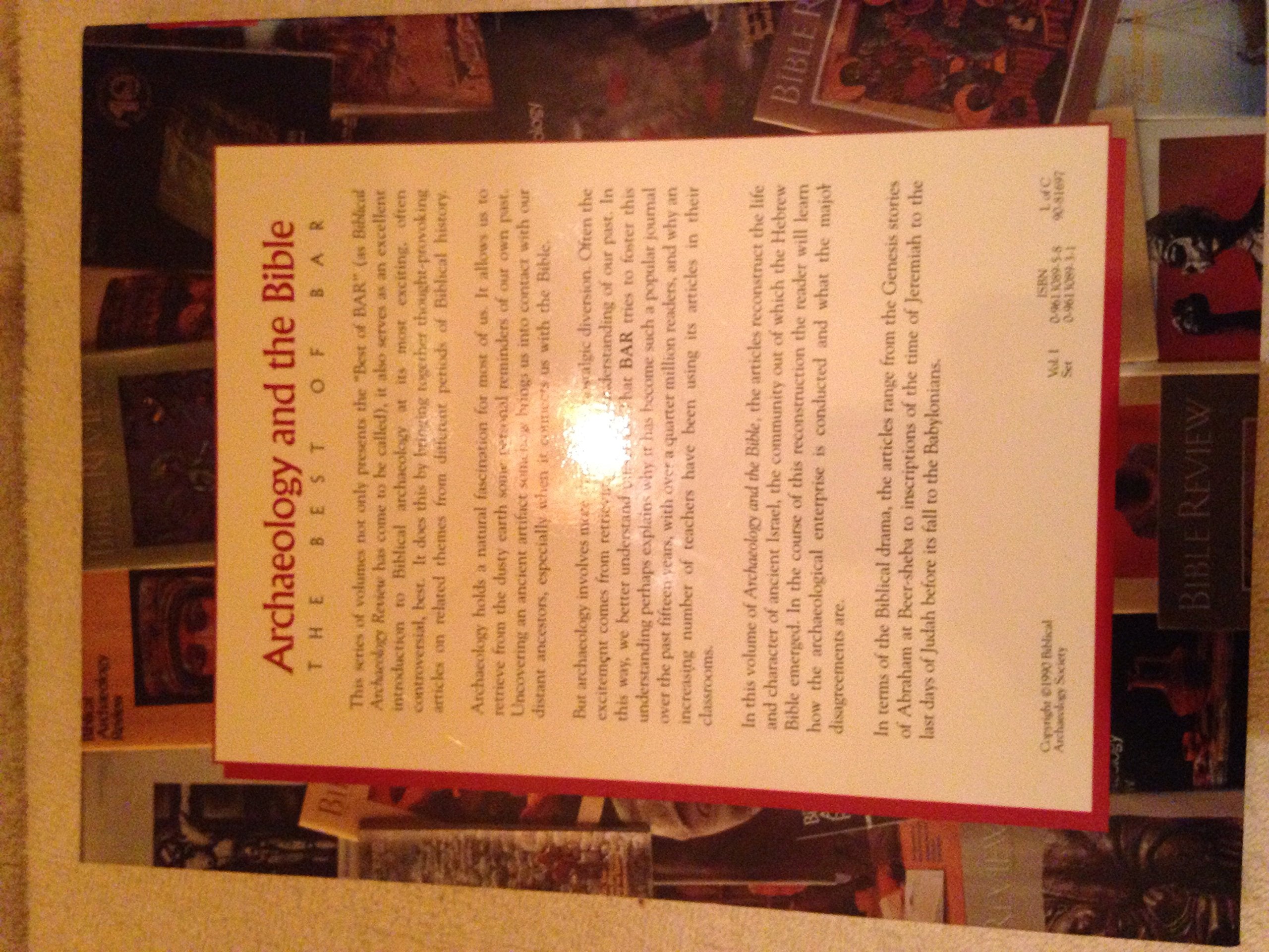 Archaeology and the Bible, Volume One: Early Israel: The Best of BAR (Biblical Archaeology Review),Used