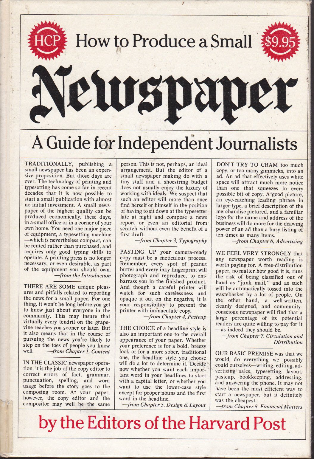 How to produce a small newspaper,Used
